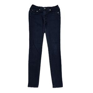 True Religion Casey Skinny Jeans 27 (26x28.5) Dark Blue Low Waist Stretch Womens